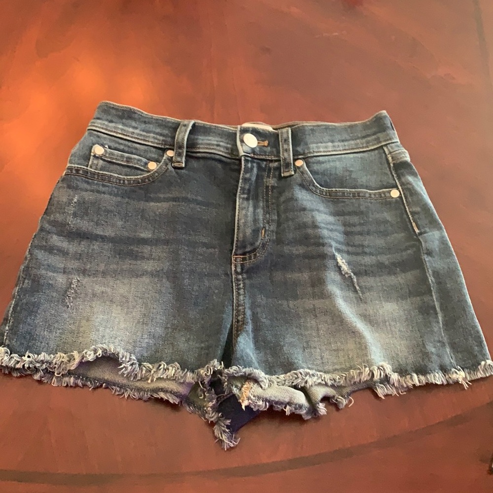 Pink Victoria's Secret Denim Distressed Blue Jean Shorts Sz.2